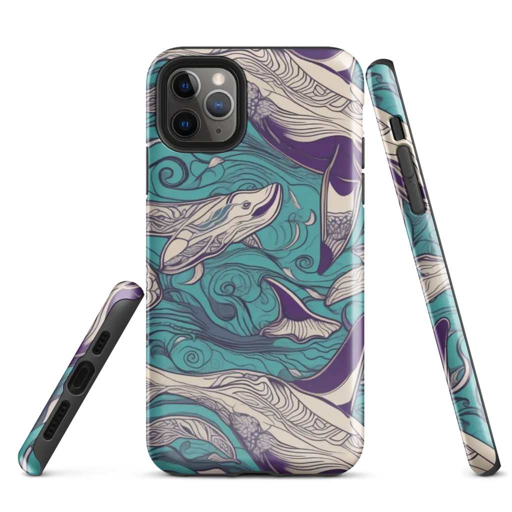 Turquoise Leviathan on Tough Case for iPhone® — Front