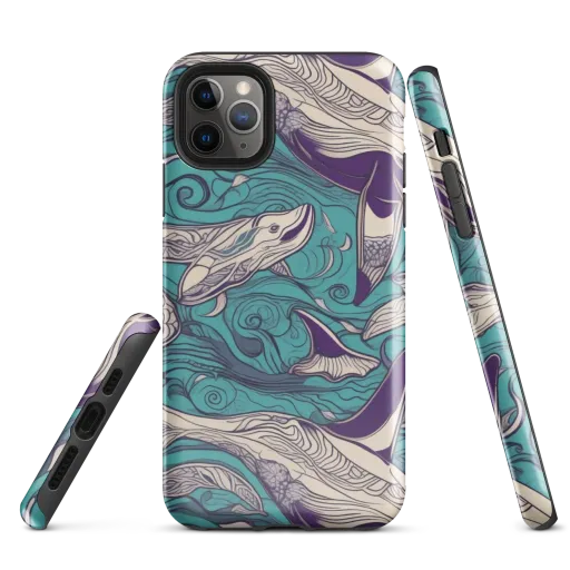 Turquoise Leviathan on a Tough Case for iPhone®