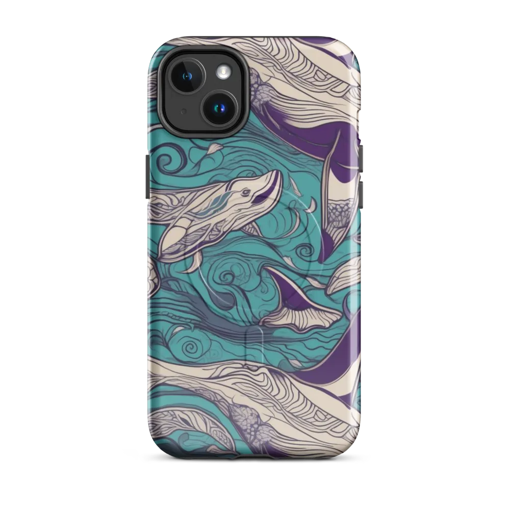 Turquoise Leviathan on MagSafe Tough Case for iPhone® — Front