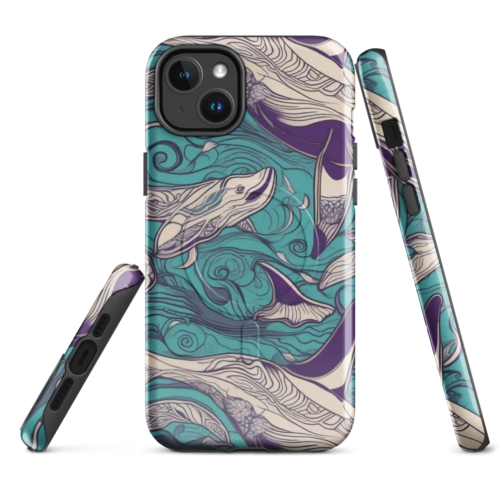Turquoise Leviathan on MagSafe Tough Case for iPhone® — Front