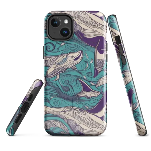 Turquoise Leviathan on a MagSafe Tough Case for iPhone®