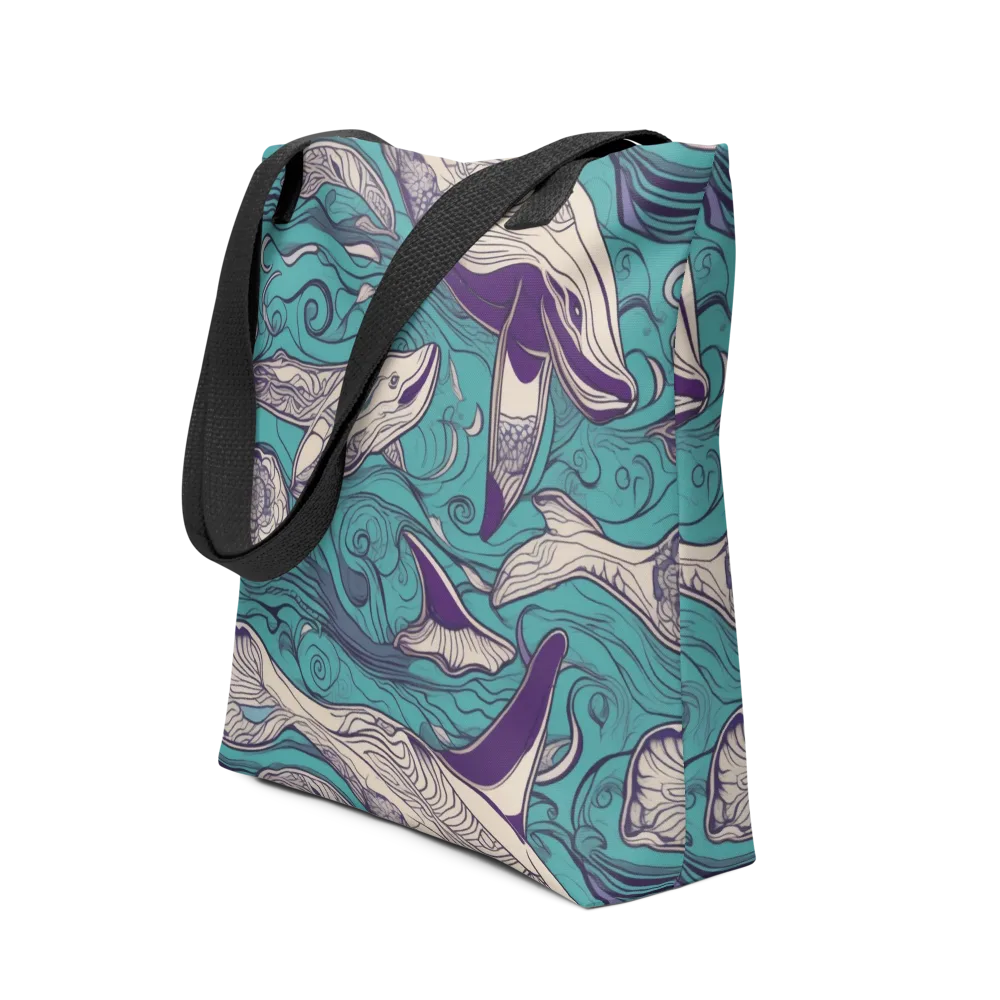 Turquoise Leviathan on Tote Bag — Front