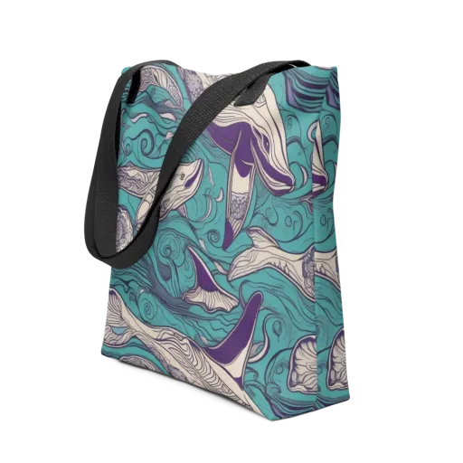 Turquoise Leviathan on a Tote Bag