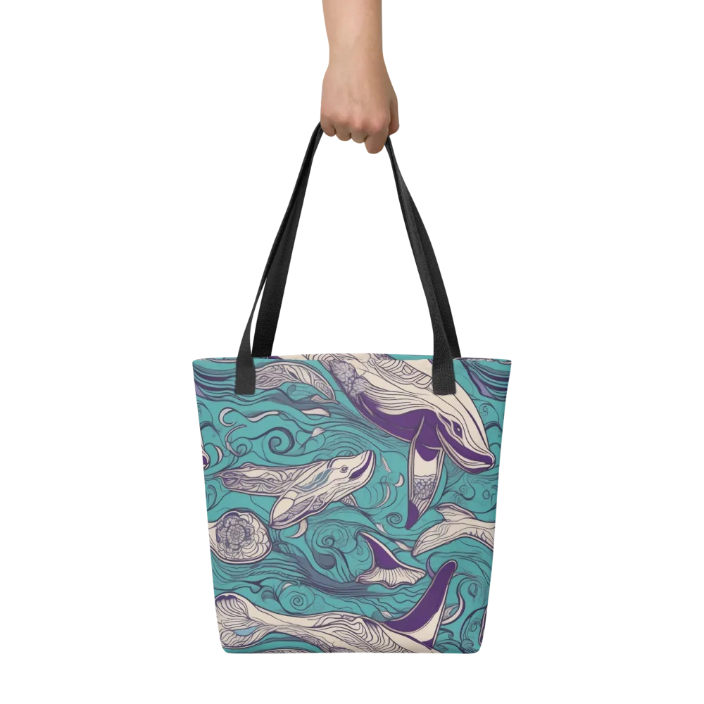Turquoise Leviathan on Tote Bag — Front