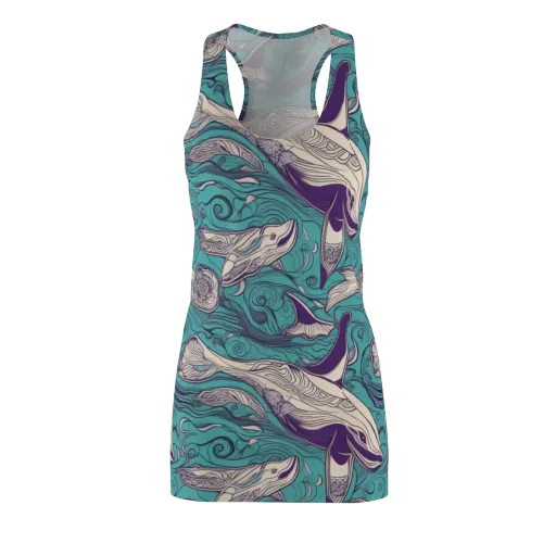 Turquoise Leviathan on a Racerback Dress