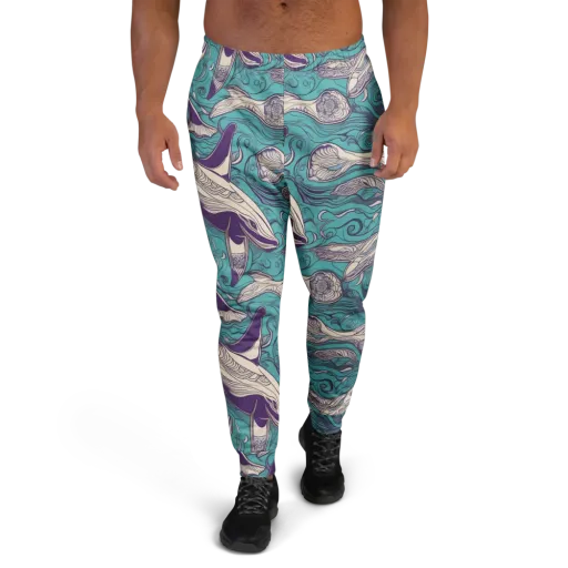 Turquoise Leviathan on Men's Joggers