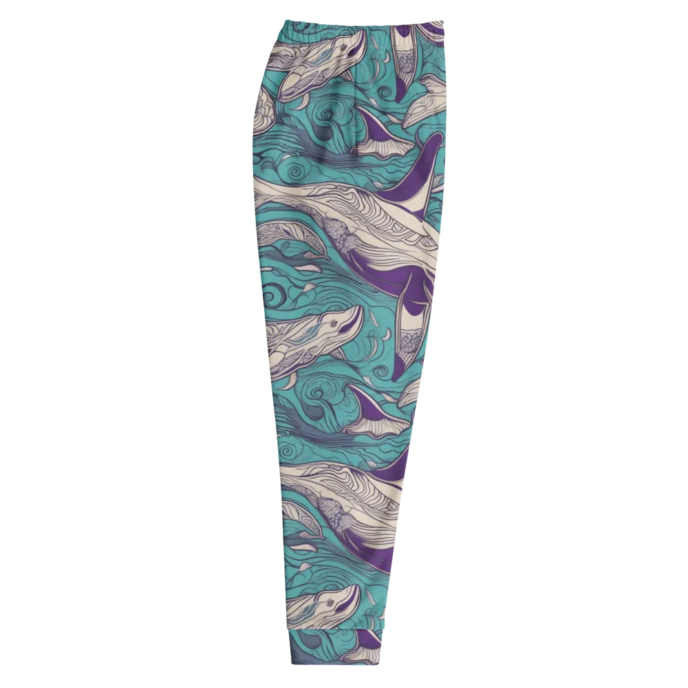 Turquoise Leviathan on Men's Joggers — Right