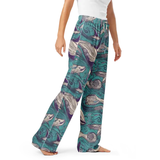 Turquoise Leviathan on a Women's Pajama Pants