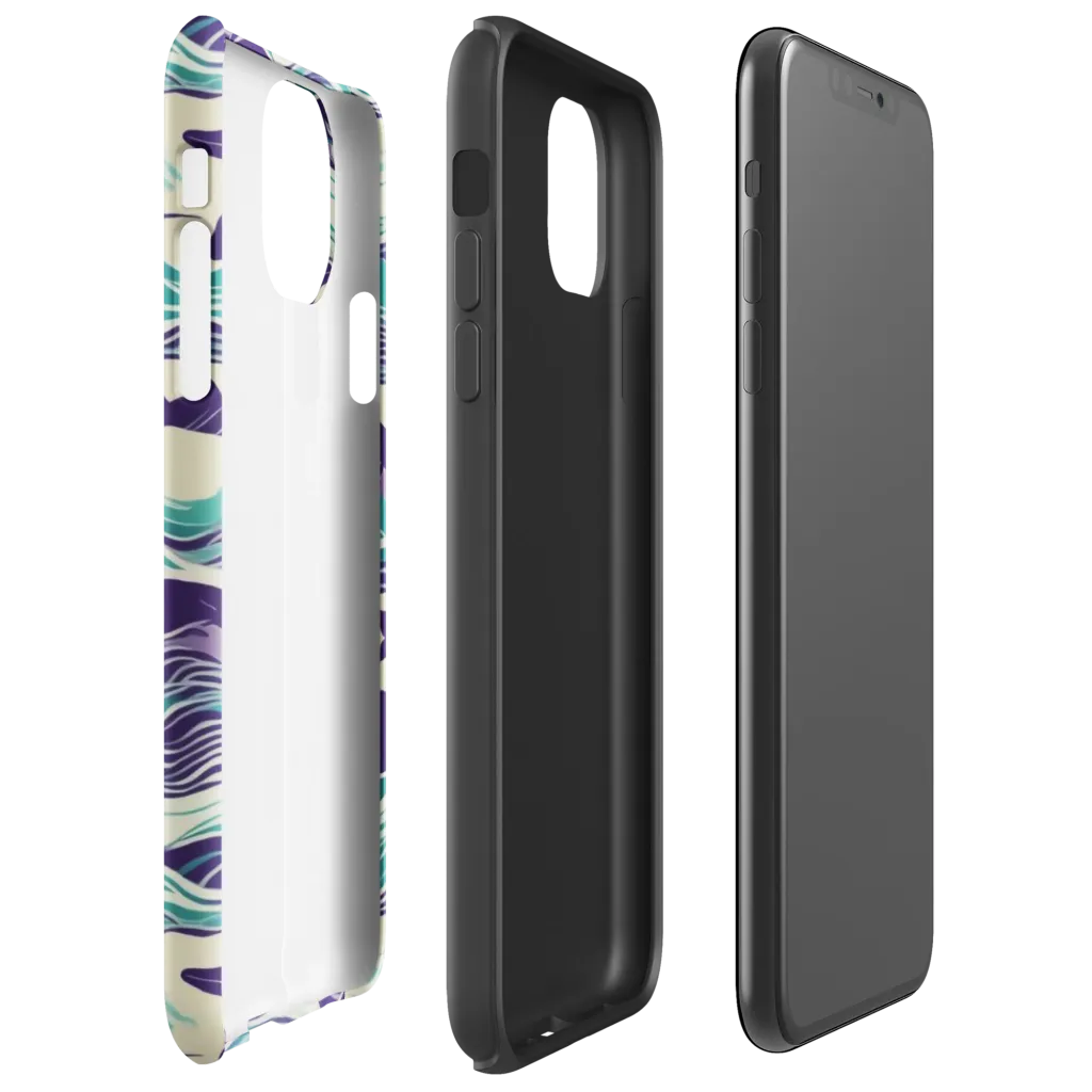 Cerulean Leap on Tough Case for iPhone® — Right