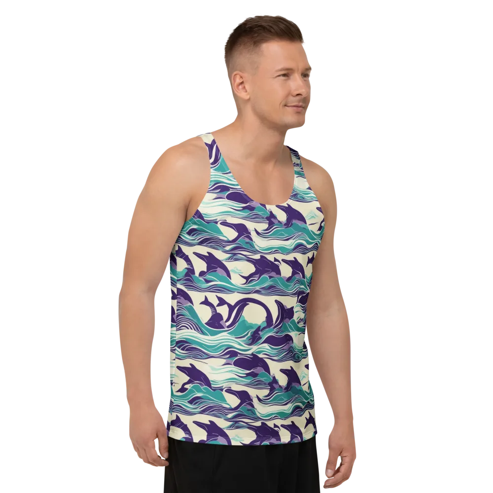 Cerulean Leap on Men's Tank Top — Right Front