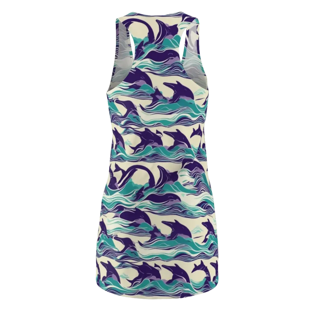 Cerulean Leap on Racerback Dress — Back