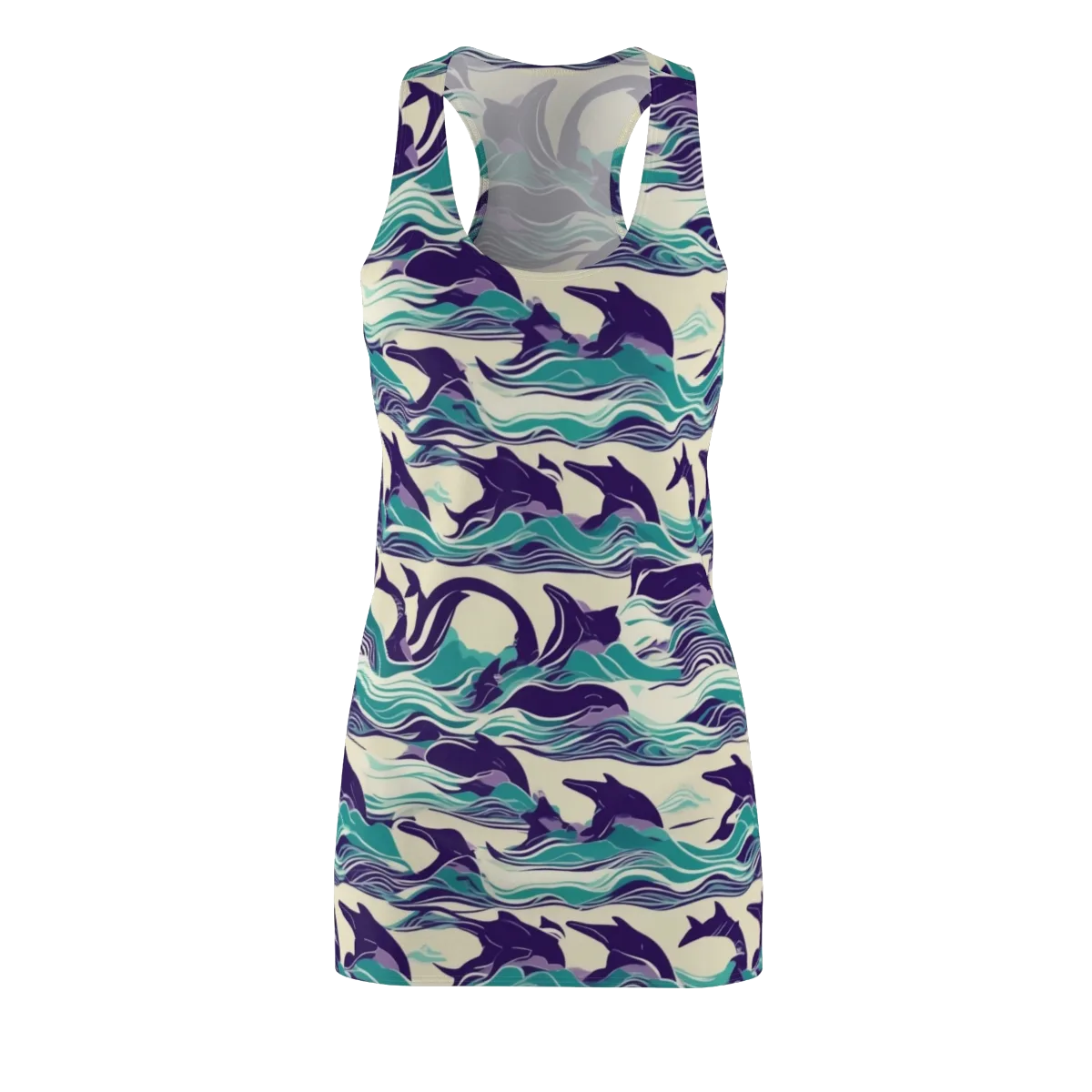 Cerulean Leap on Racerback Dress — Front