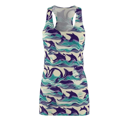 Cerulean Leap on a Racerback Dress