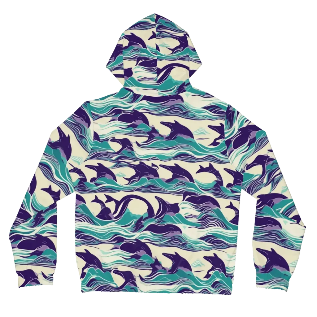 Cerulean Leap on Women's Full-Zip Hoodie — Back