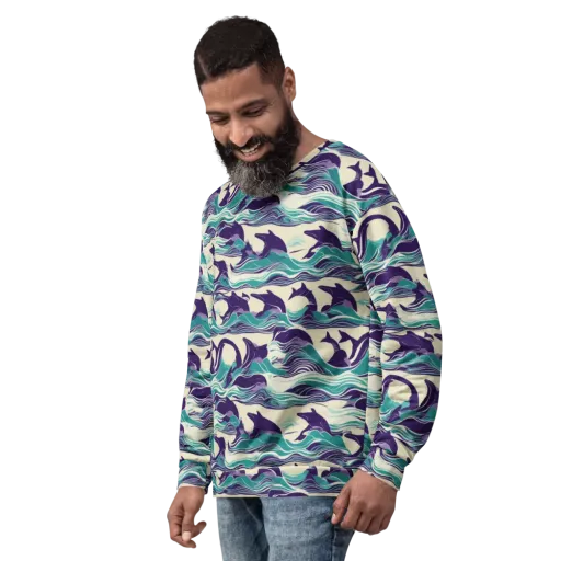 Cerulean Leap on a Sweatshirt