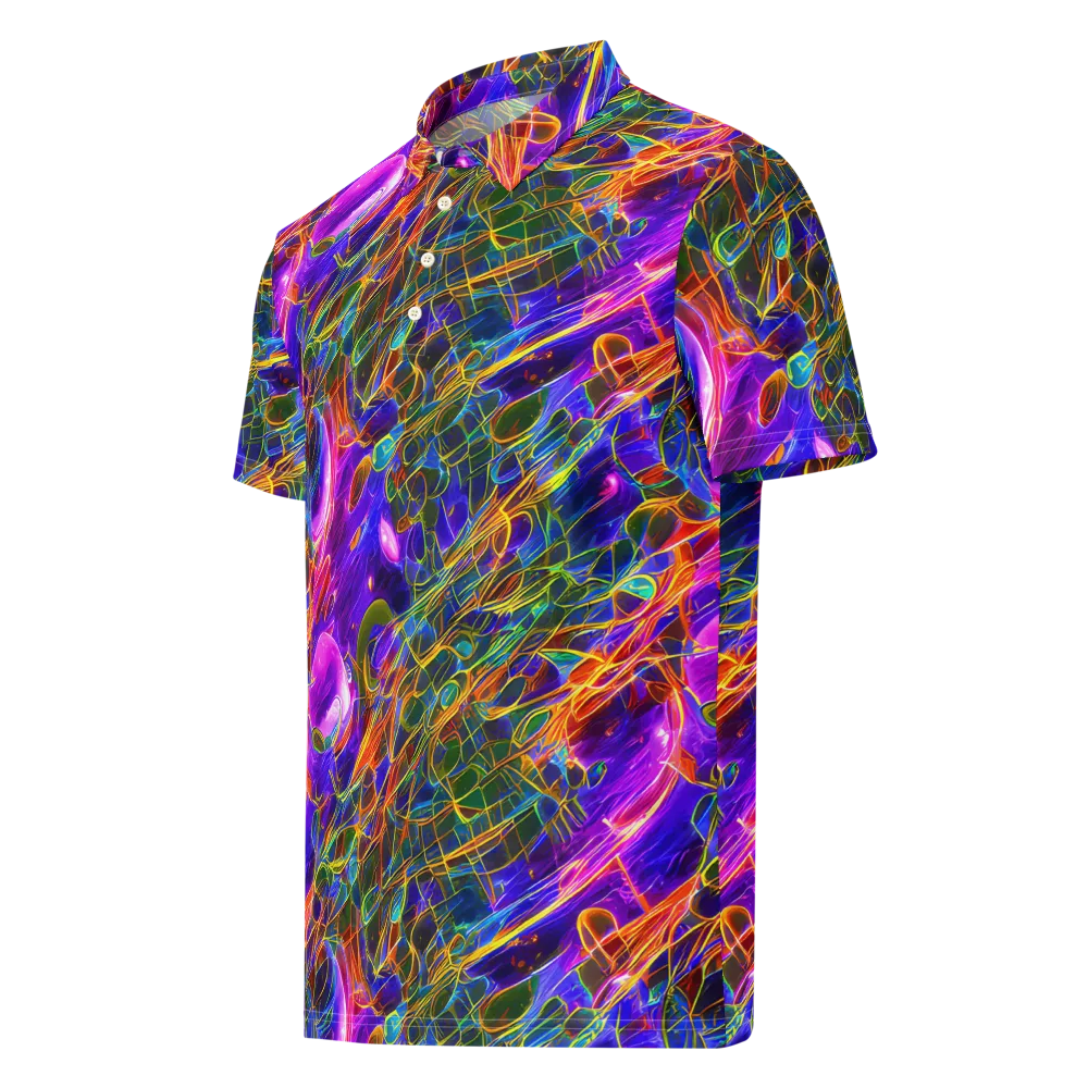 Radiant Tangent on Men's Slim Fit Polo Shirt — Left Front