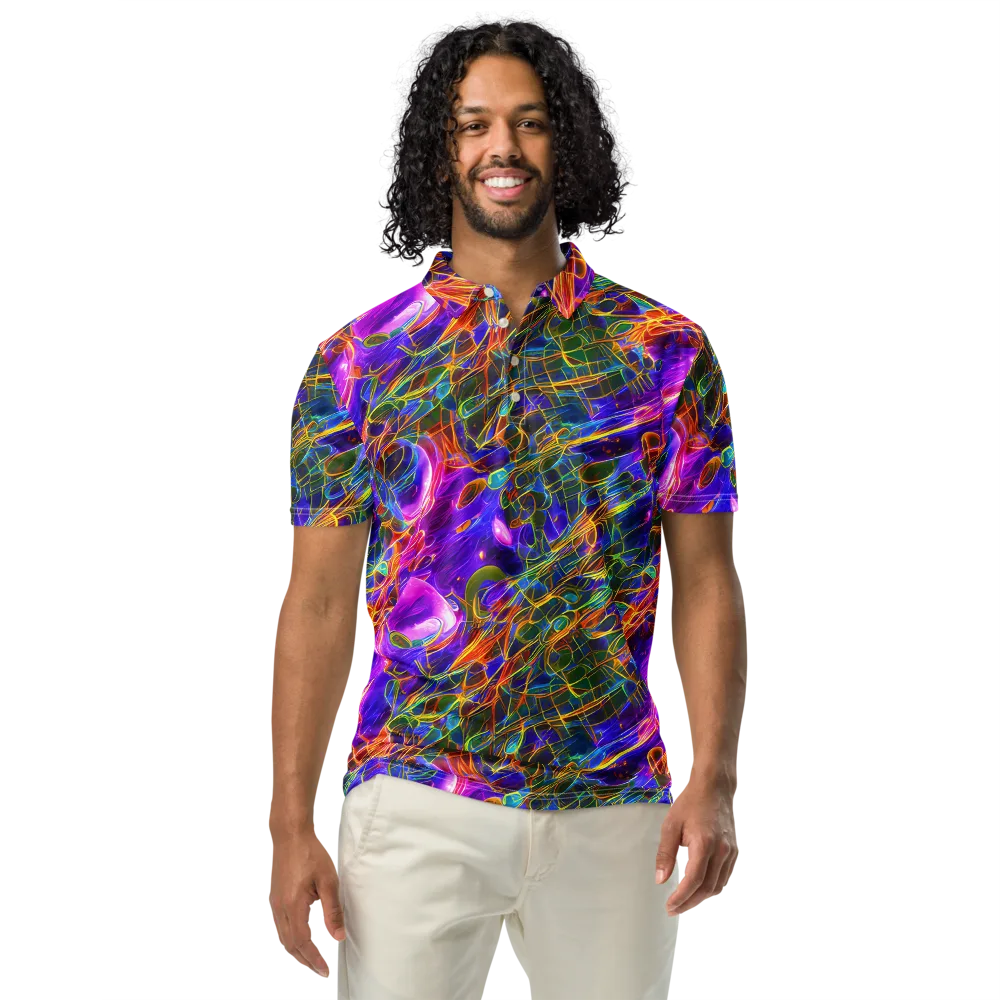 Radiant Tangent on Men's Slim Fit Polo Shirt — Front
