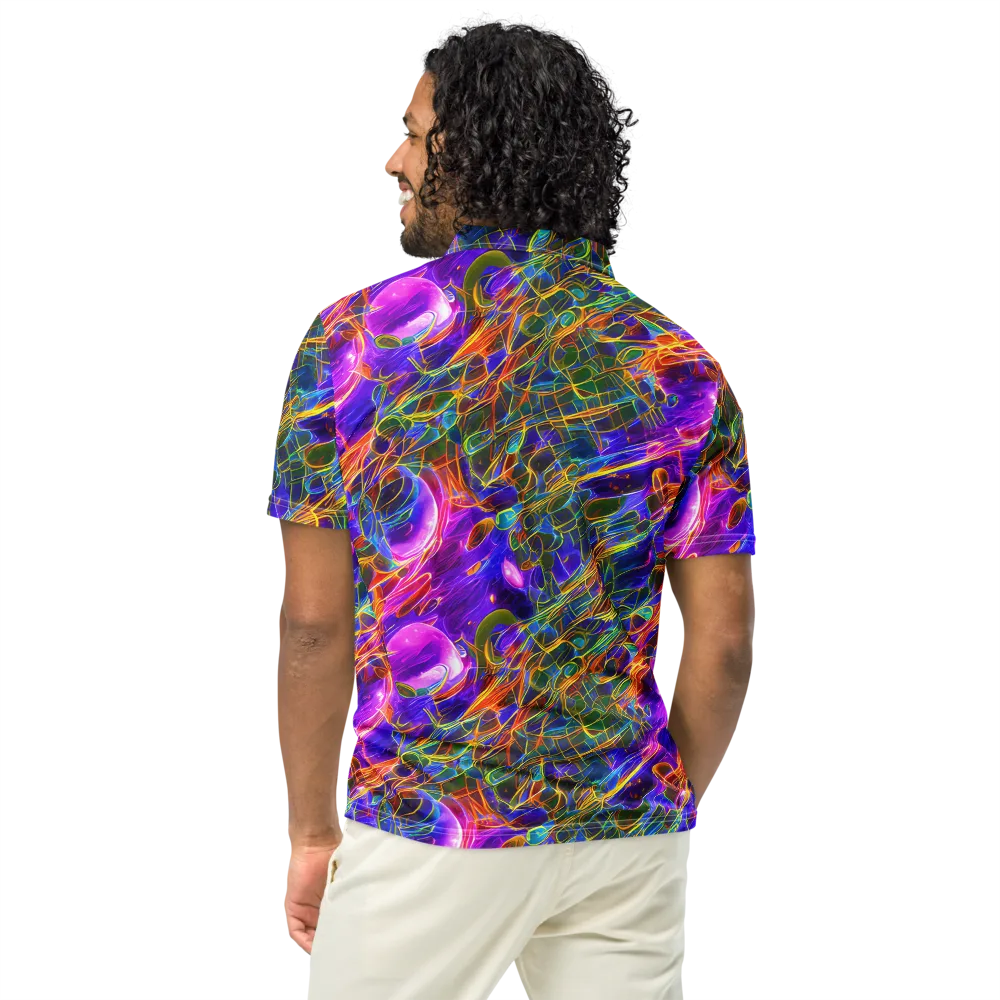 Radiant Tangent on Men's Slim Fit Polo Shirt — Back
