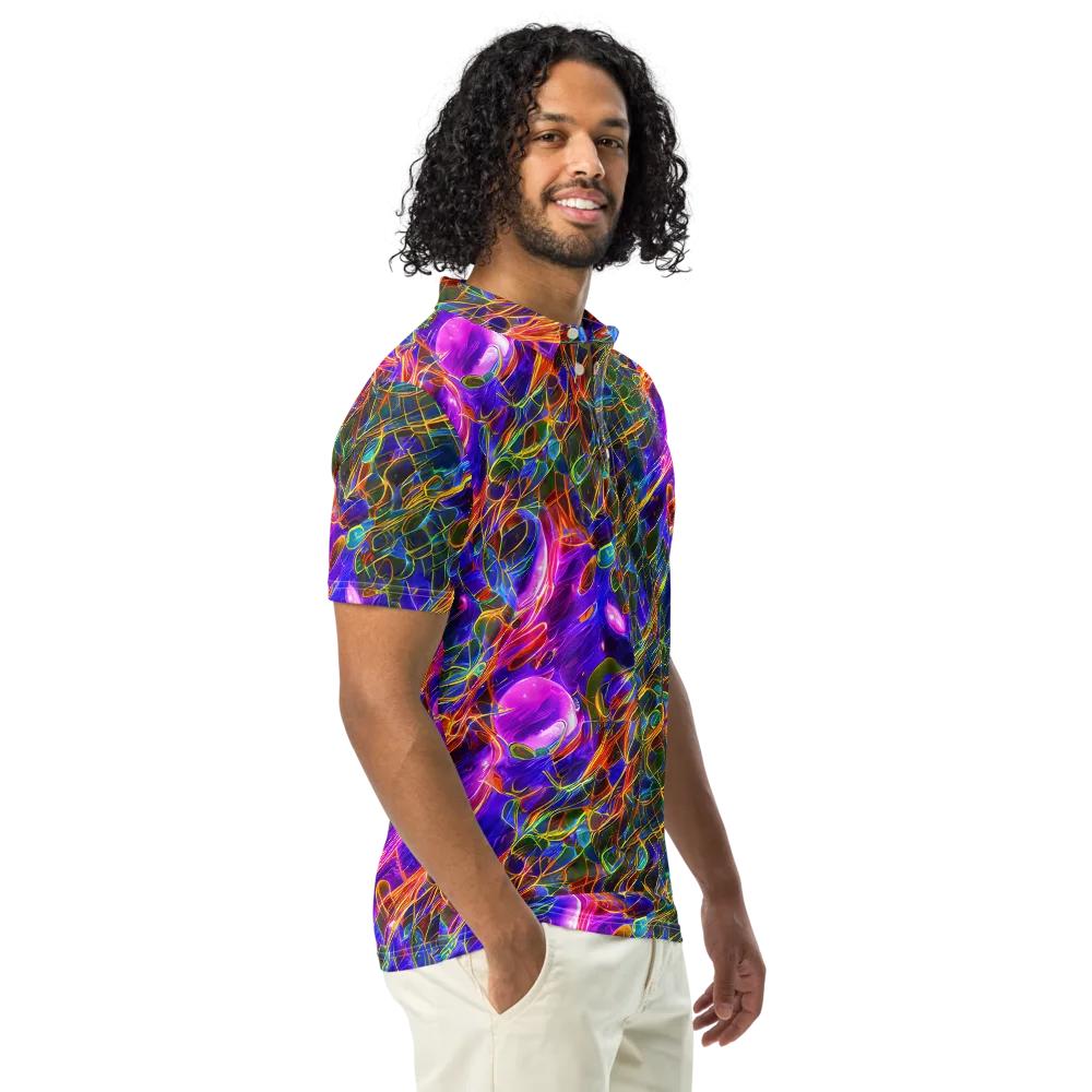 Radiant Tangent on Men's Slim Fit Polo Shirt — Right Front
