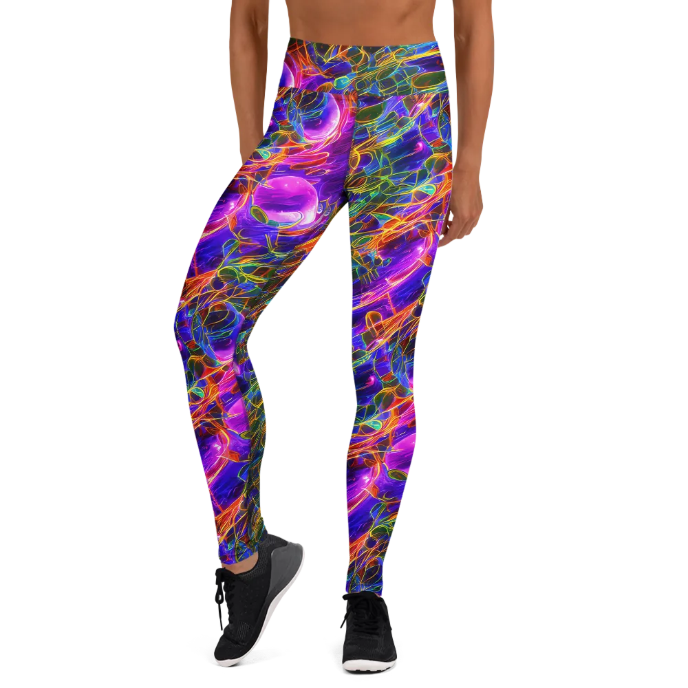 Radiant Tangent on Yoga Leggings — Front