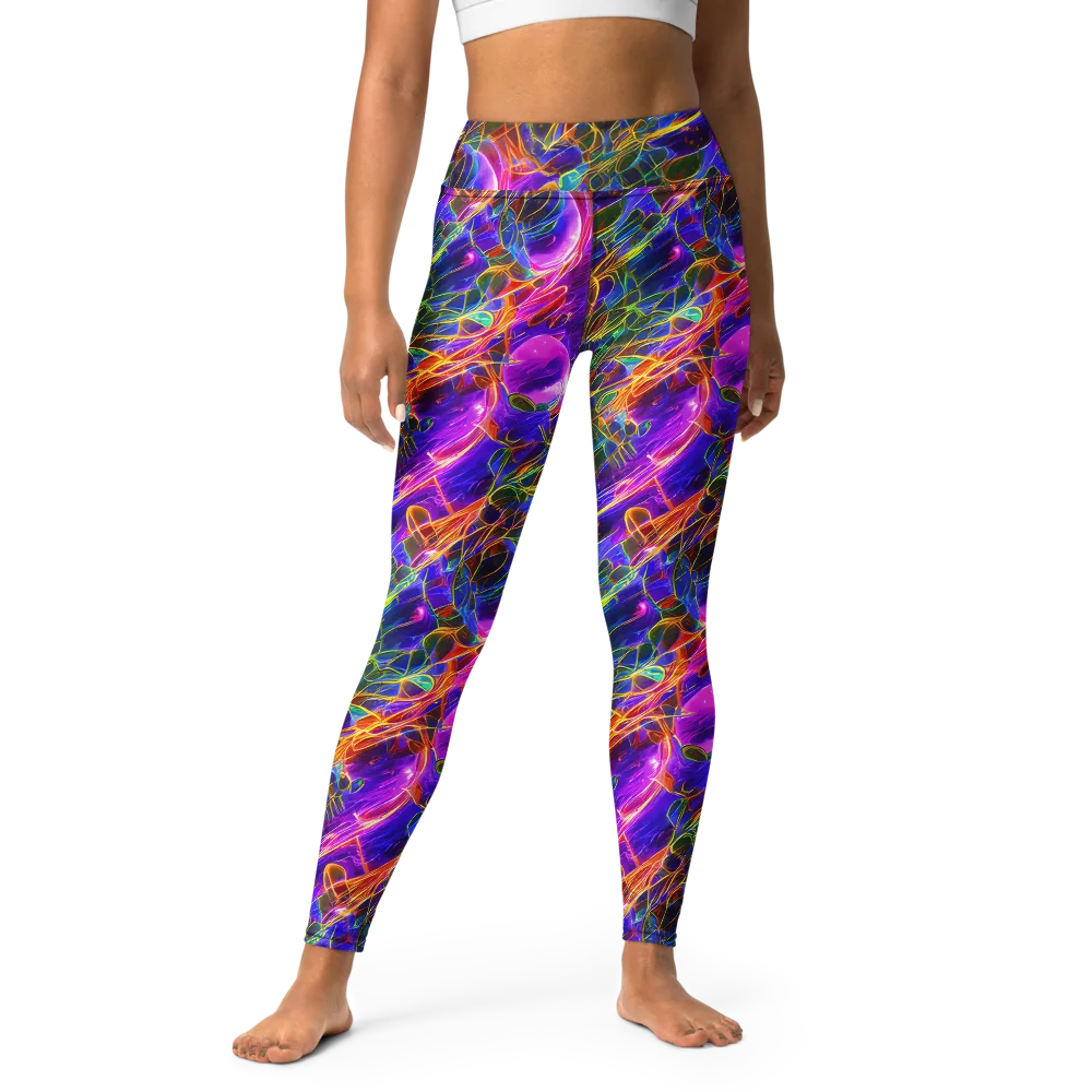 Radiant Tangent on Yoga Leggings — Front