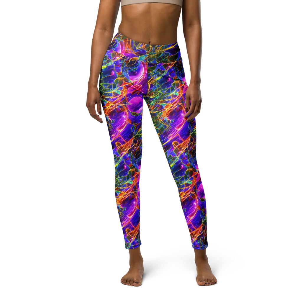 Radiant Tangent on Yoga Leggings — Front