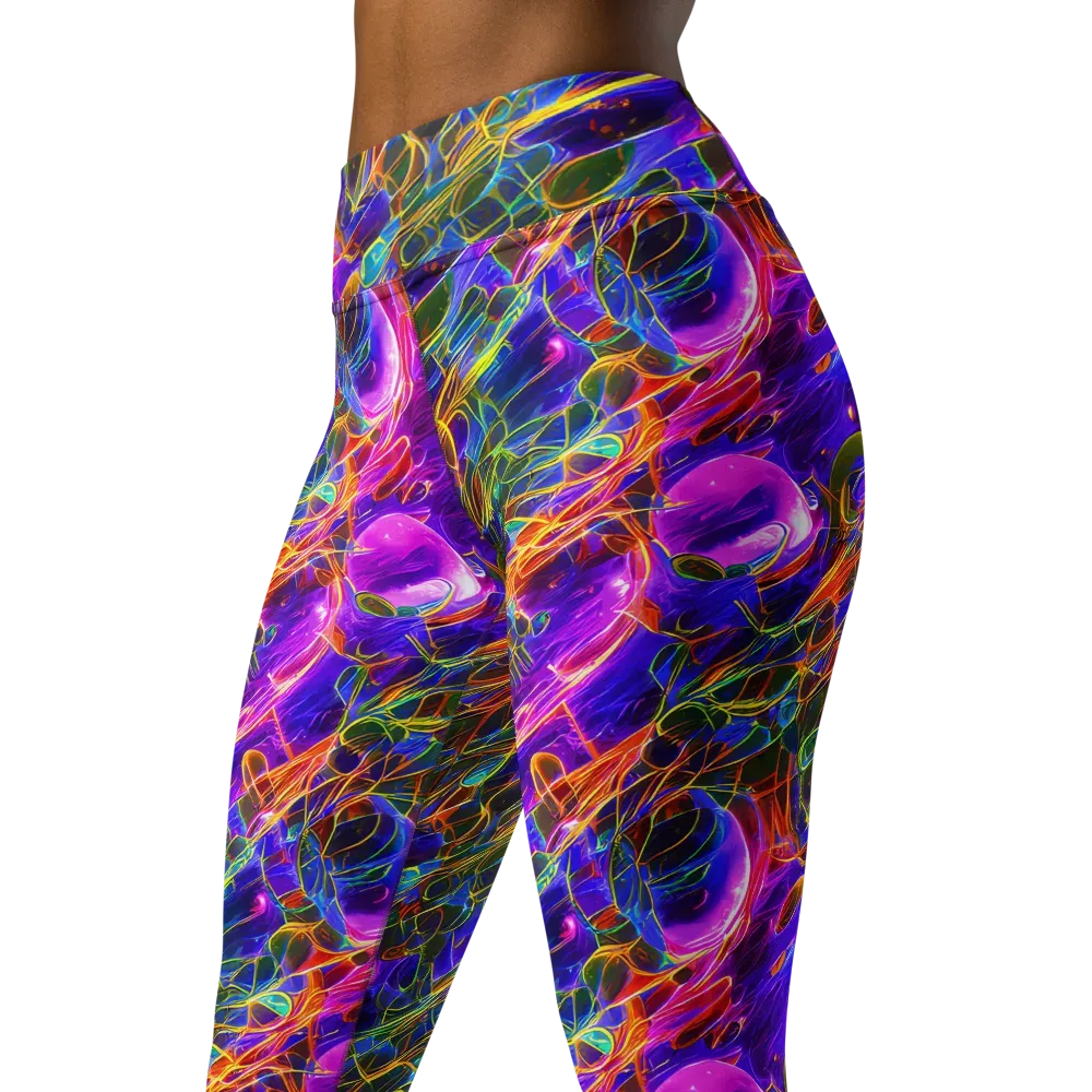 Radiant Tangent on Yoga Leggings — Left Front