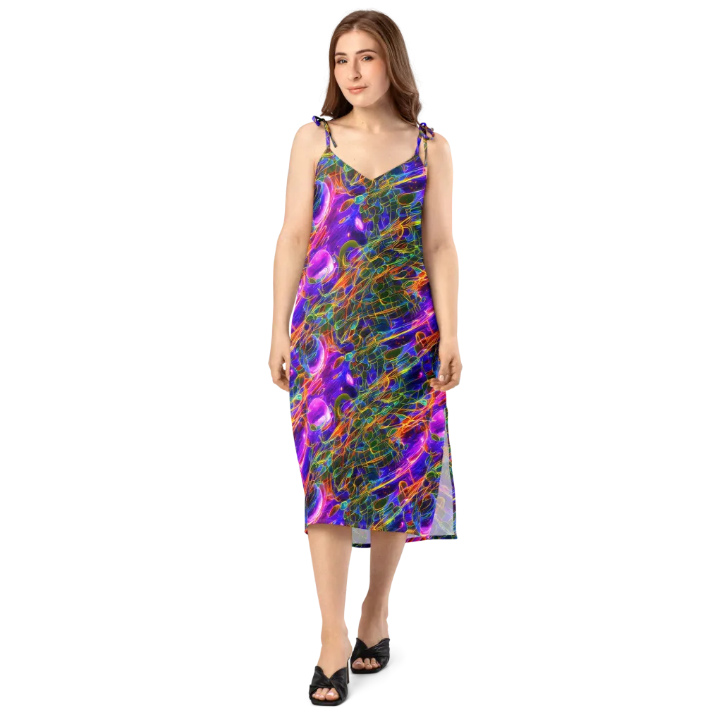 Radiant Tangent on Slip Dress — Front