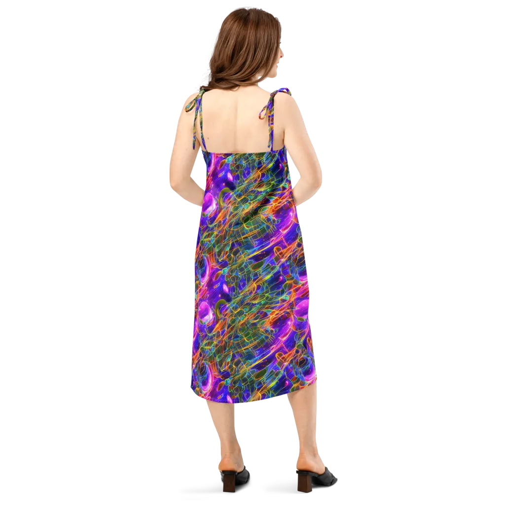 Radiant Tangent on Slip Dress — Back