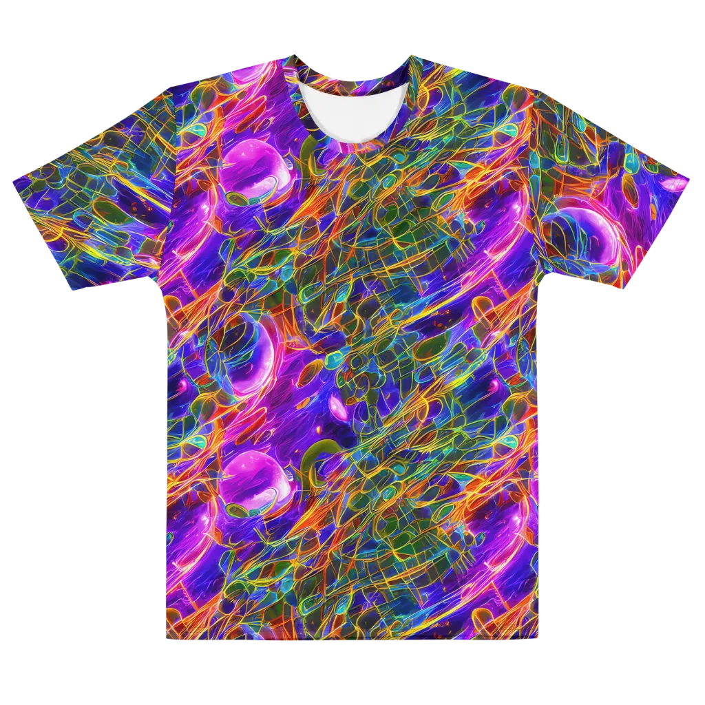 Radiant Tangent on Men's Cotton Crew Neck T-Shirt — Front