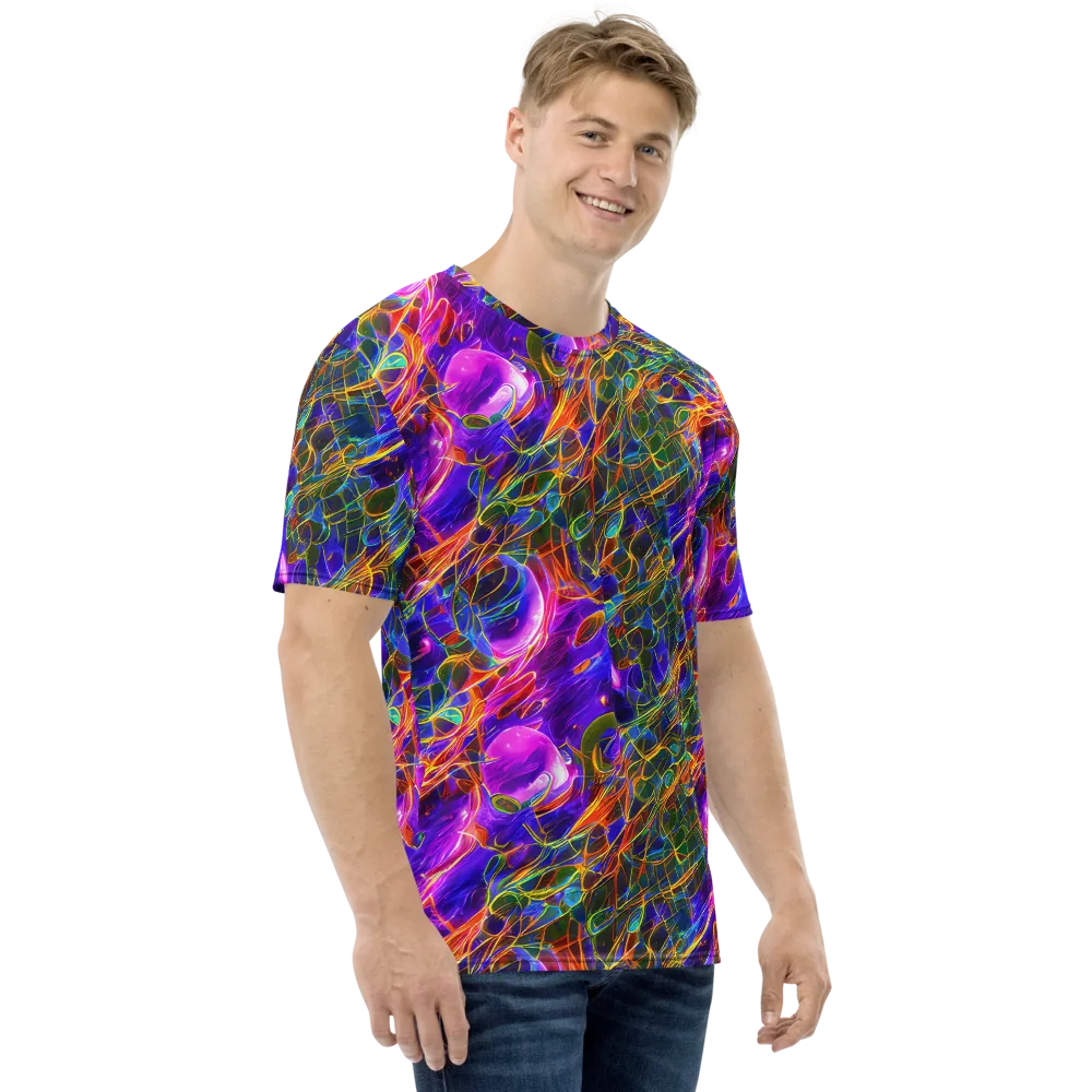 Radiant Tangent on Men's Crew Neck T-Shirt — Right