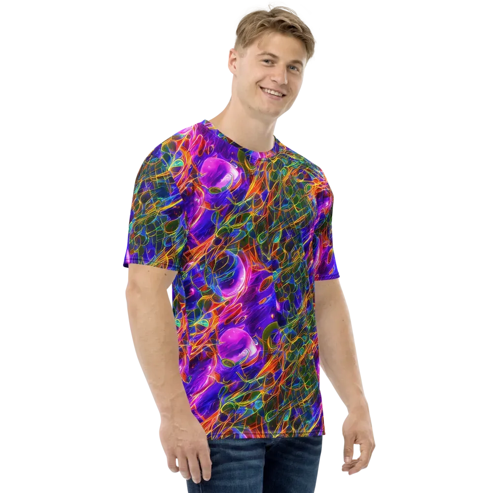 Radiant Tangent on Men's Crew Neck T-Shirt — Right