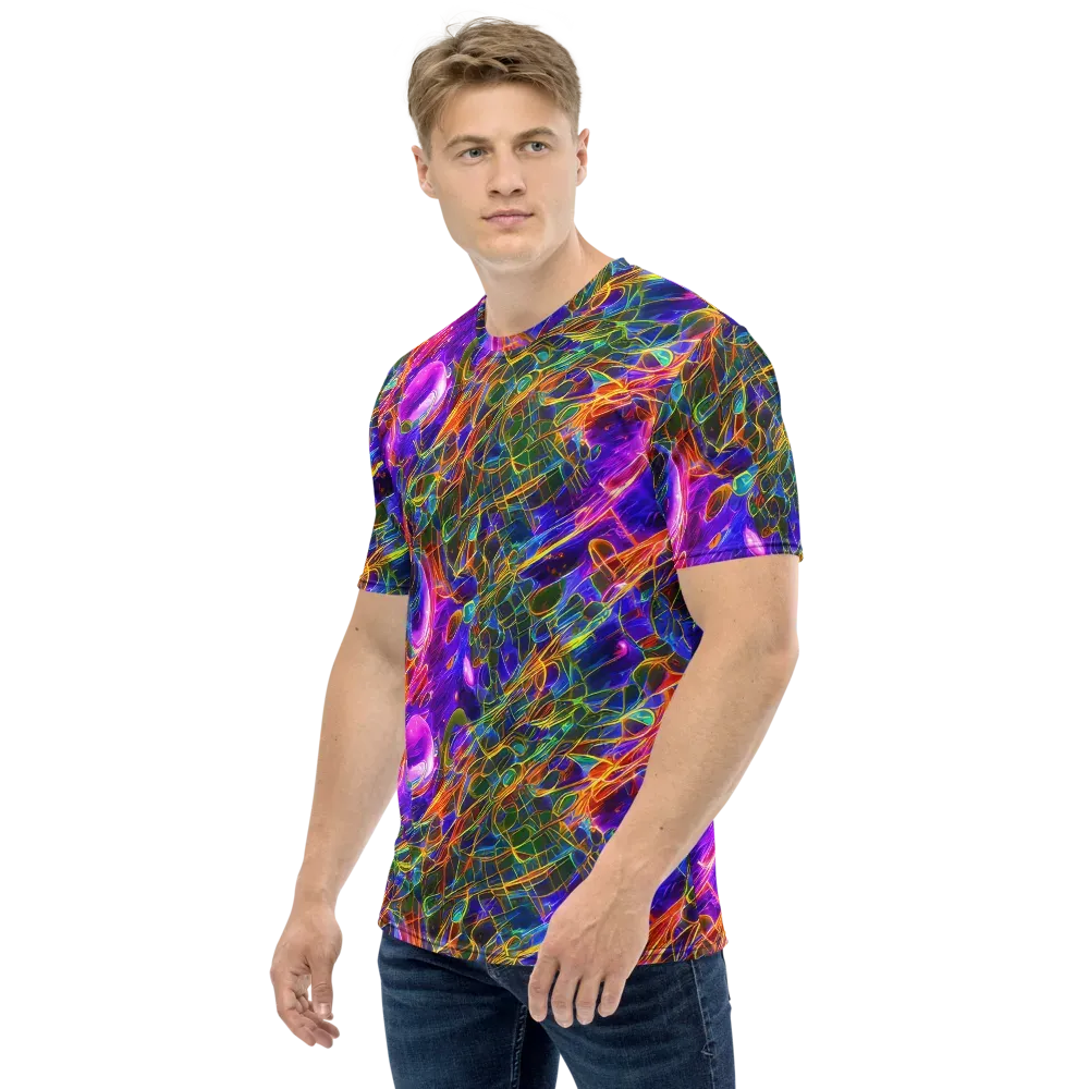 Radiant Tangent on Men's Crew Neck T-Shirt — Left