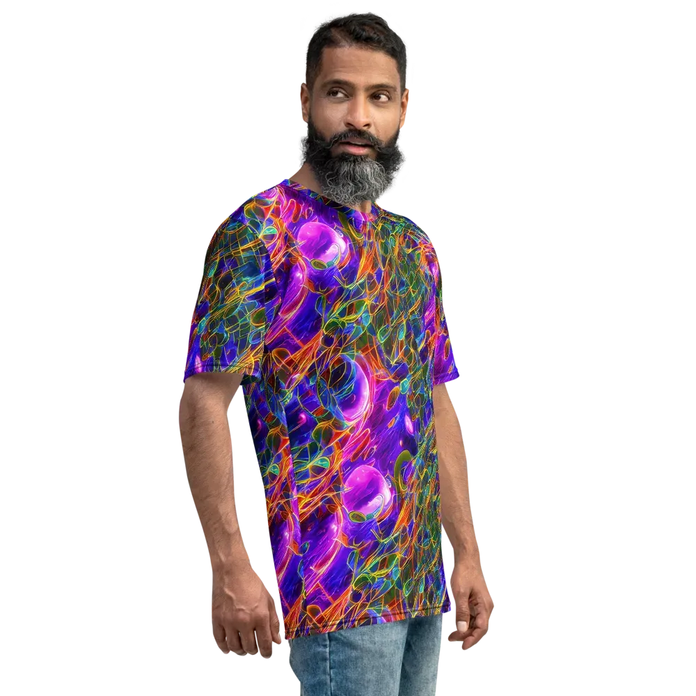 Radiant Tangent on Men's Crew Neck T-Shirt — Right