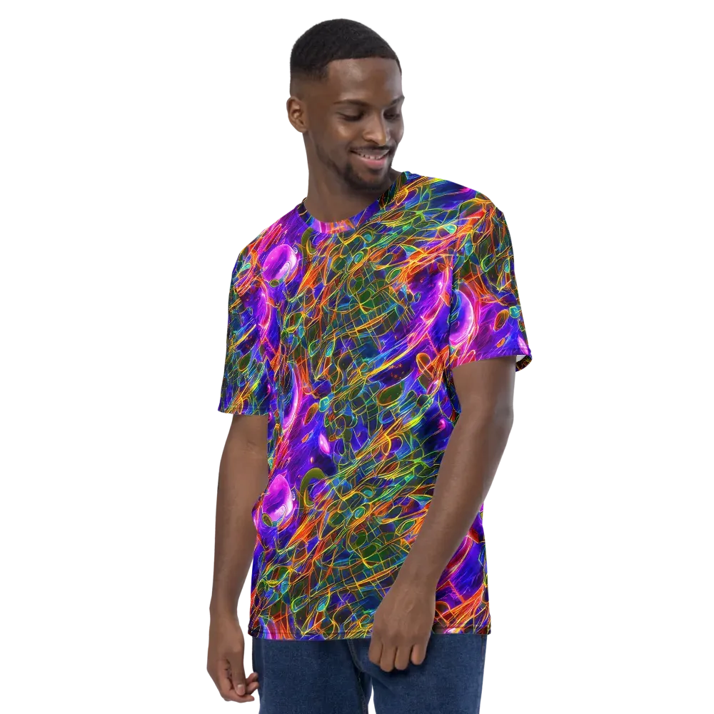 Radiant Tangent on Men's Crew Neck T-Shirt — Left