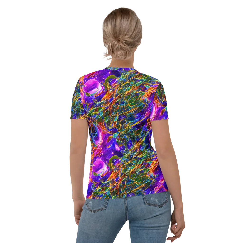 Radiant Tangent on Women's Crew Neck T-Shirt — Back