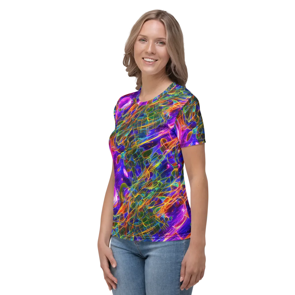Radiant Tangent on Women's Crew Neck T-Shirt — Left