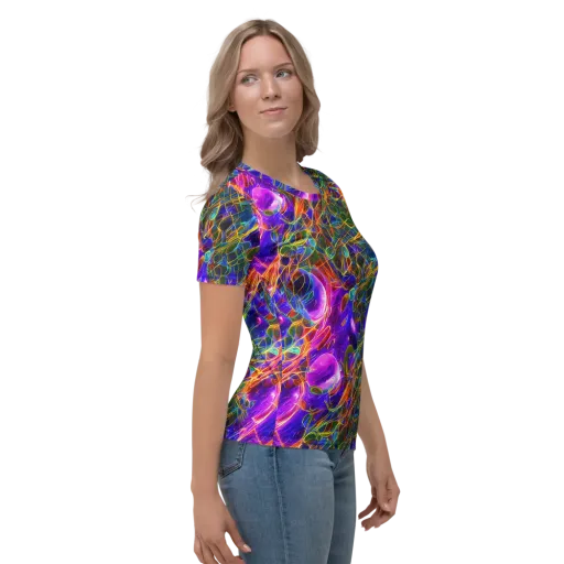 Radiant Tangent on a Women's Crew Neck T-Shirt