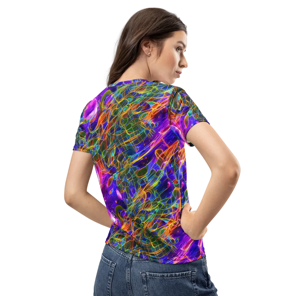 Radiant Tangent on Women's Crew Neck T-Shirt — Back