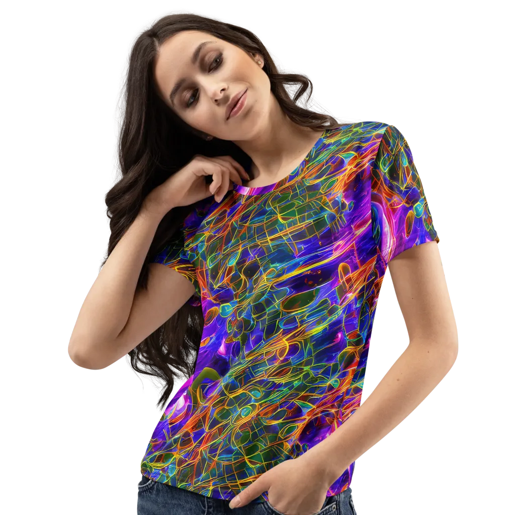 Radiant Tangent on Women's Crew Neck T-Shirt — Left Front