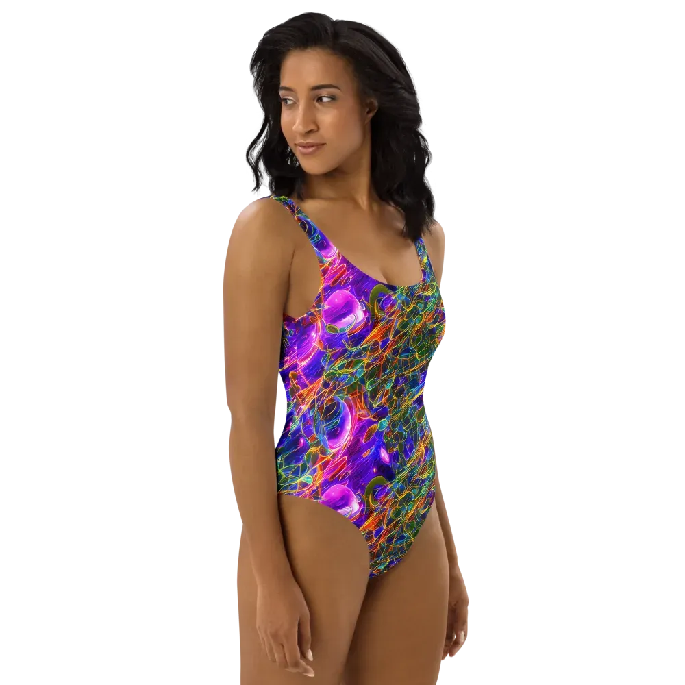 Radiant Tangent on One-Piece Swimsuit — Right