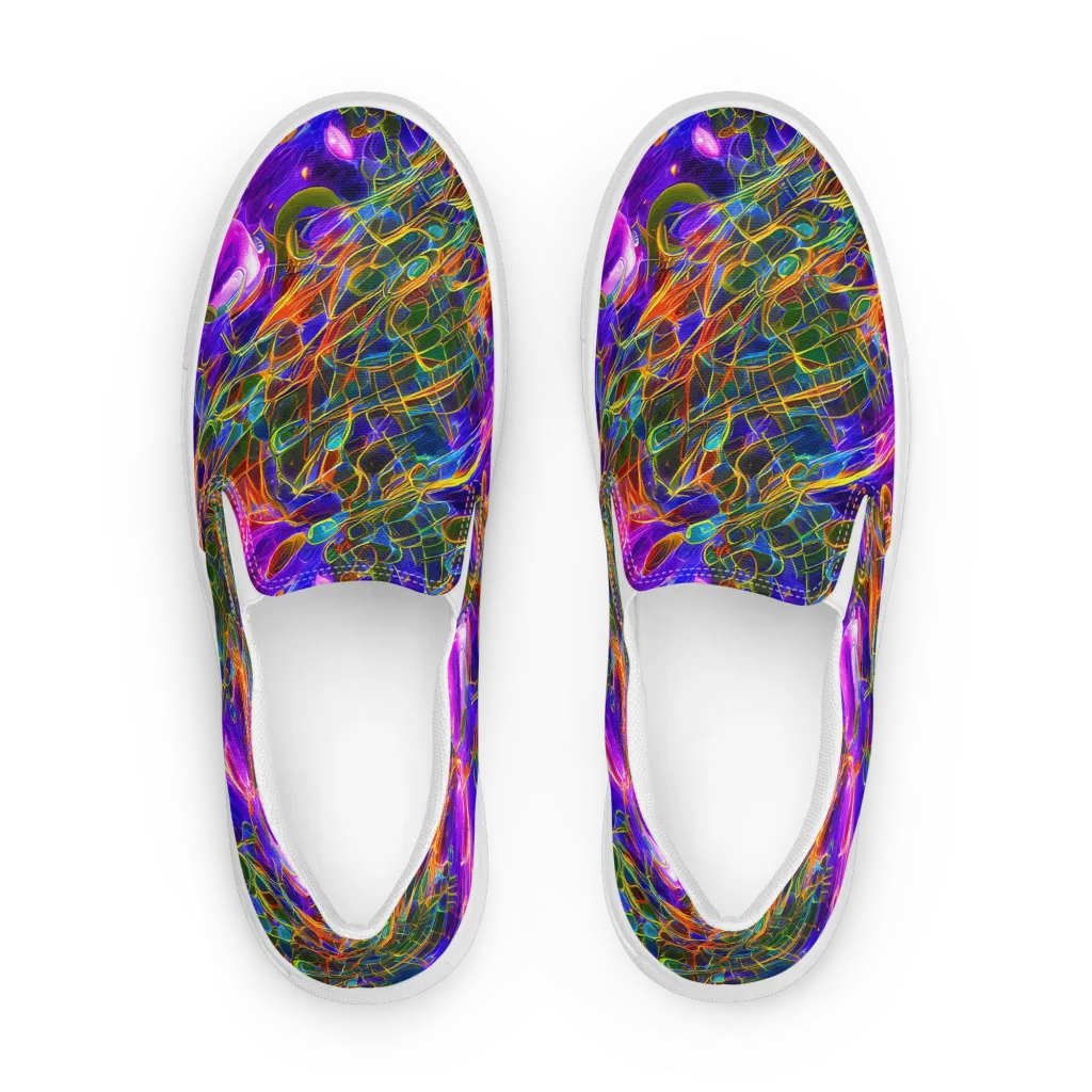 Radiant Tangent on Women's Slip-On Canvas Shoes — Front
