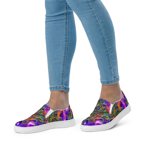 Radiant Tangent on a Women's Slip-On Canvas Shoes