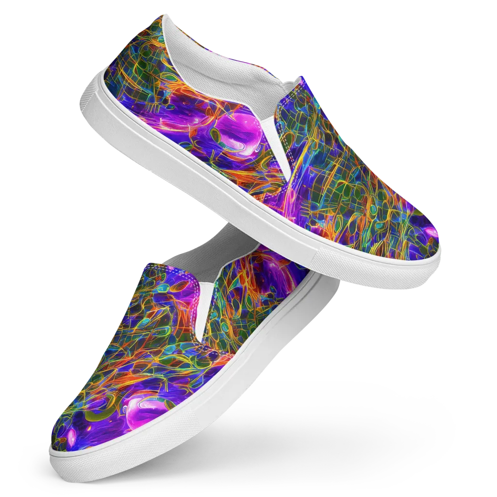 Radiant Tangent on Women's Slip-On Canvas Shoes — Front