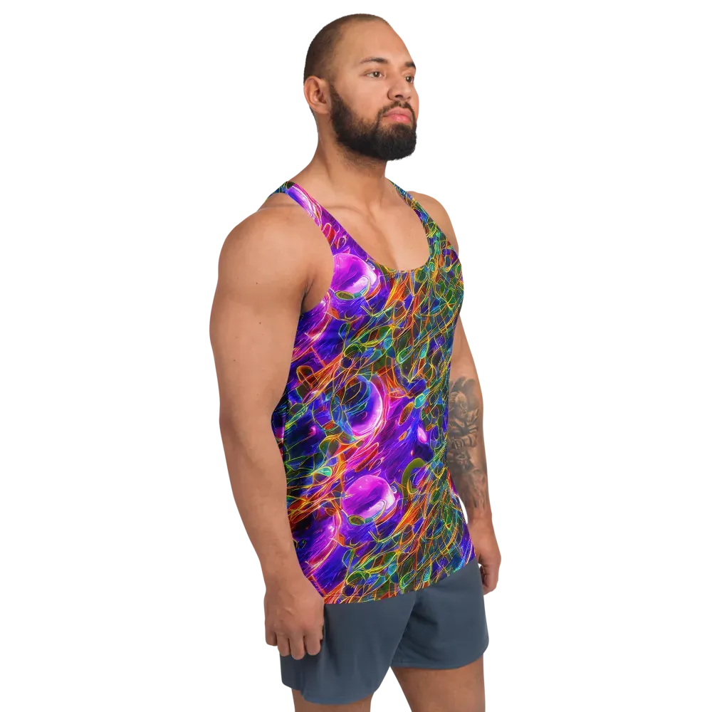 Radiant Tangent on Men's Tank Top — Right Front