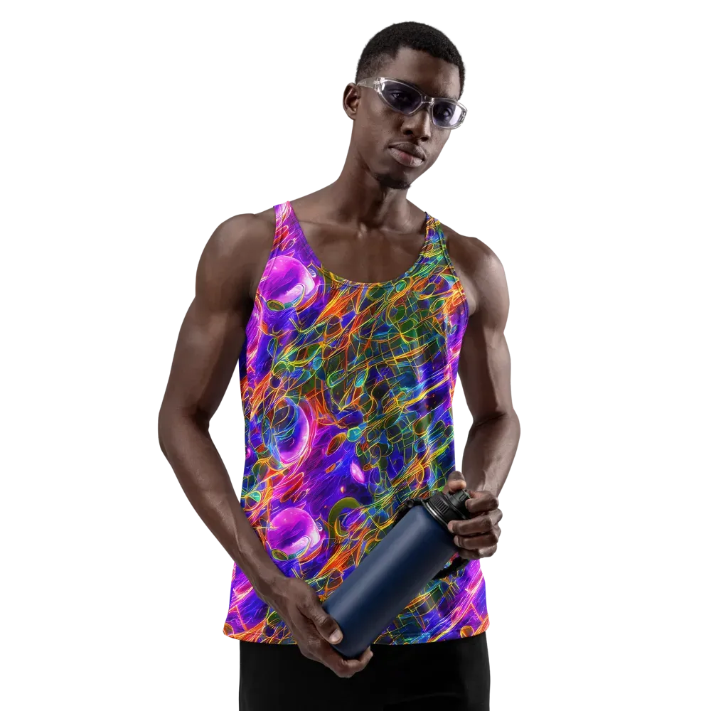 Radiant Tangent on Men's Tank Top — Front