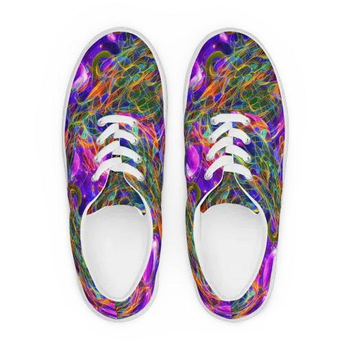 Radiant Tangent on a Men's Lace-Up Canvas Shoes