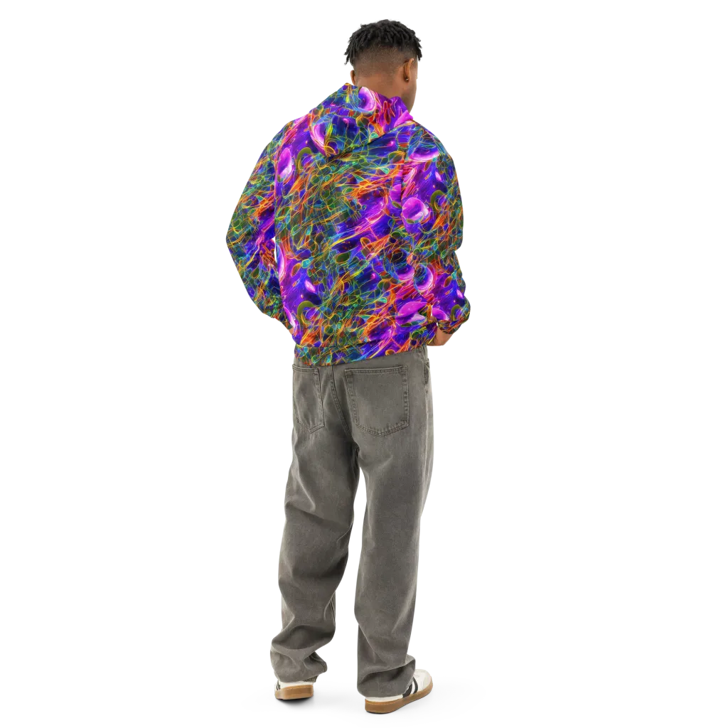 Radiant Tangent on Cotton Hoodie — Back