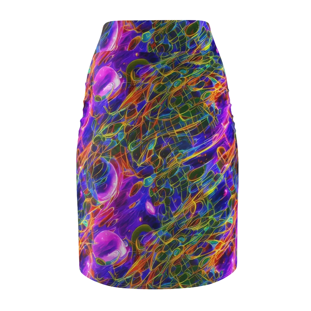 Radiant Tangent on Pencil Skirt — Back