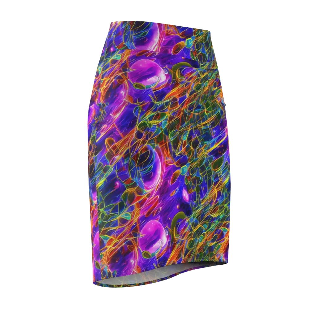 Radiant Tangent on Pencil Skirt — Front Side